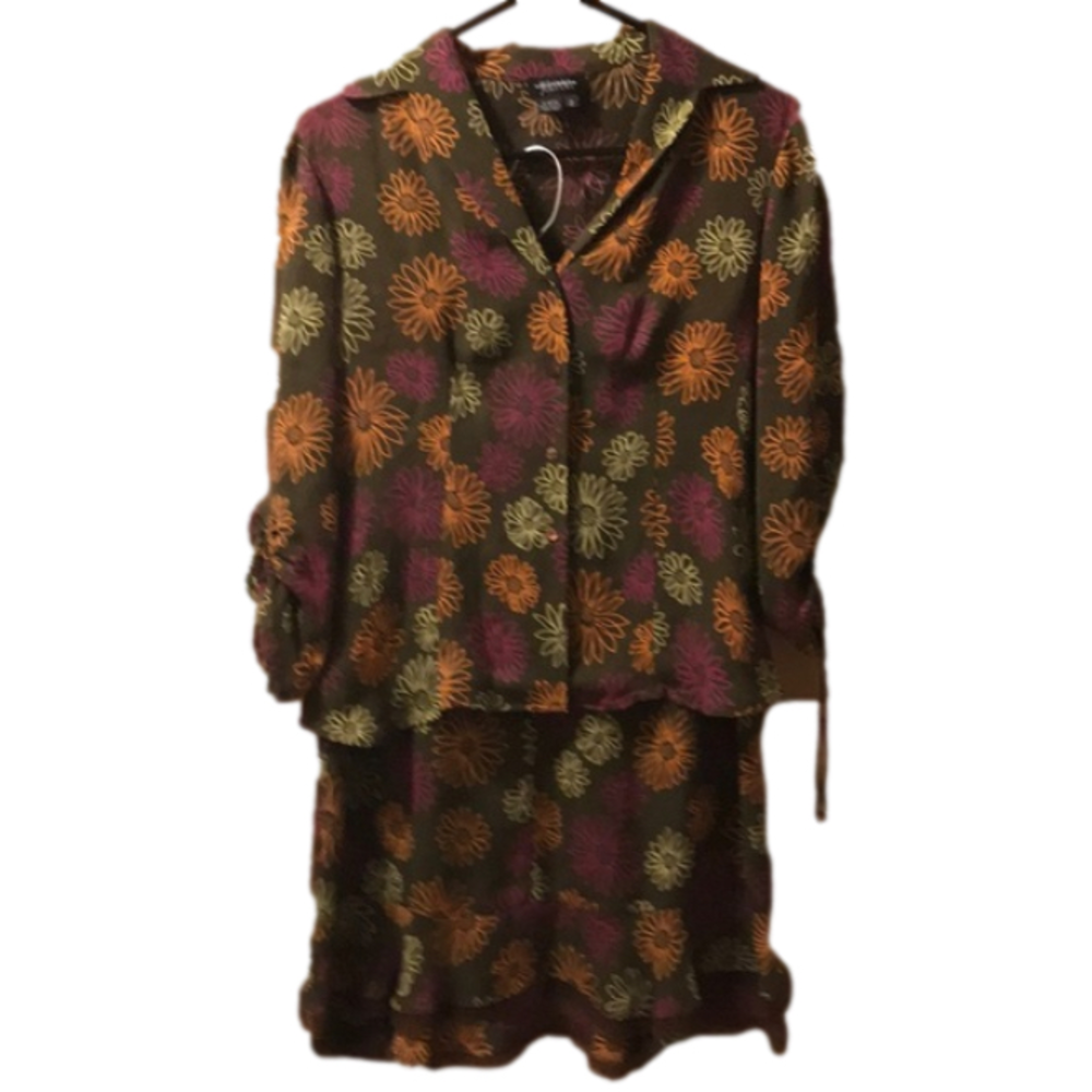 Juliana Collezione silk skirt set